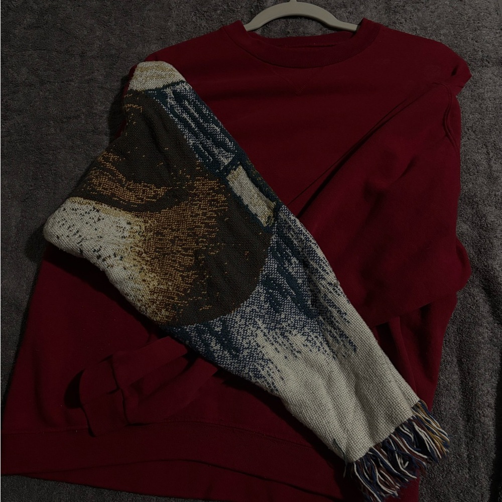 Customized Vintage Russell Athletic Red Crewneck Sweater